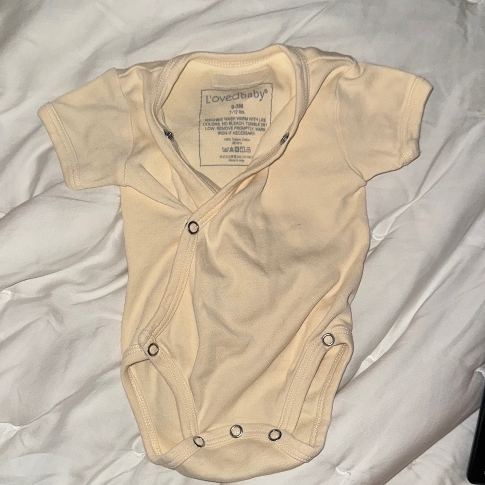 L'ovedbaby Tan Organic Cotton Bodysuit